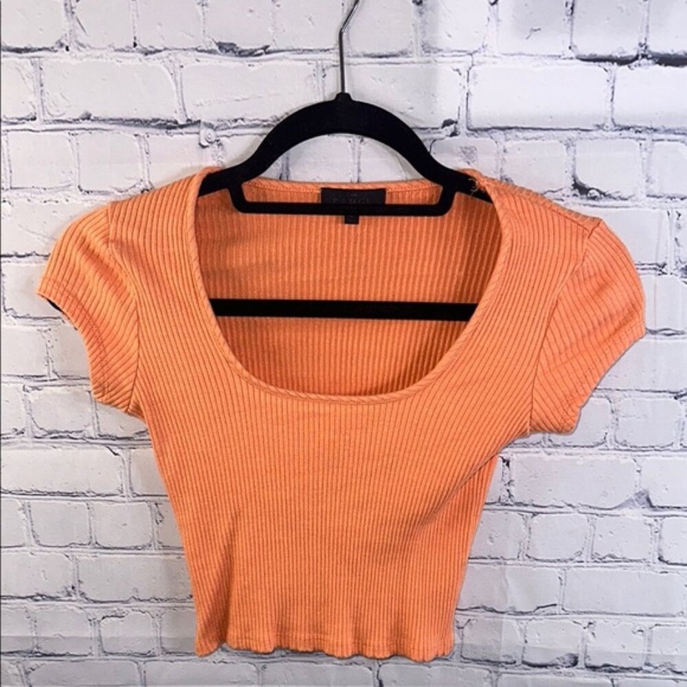 ✨ The Range Orange Ribbed Shirt - Size Extra Small, Perfect Condition
